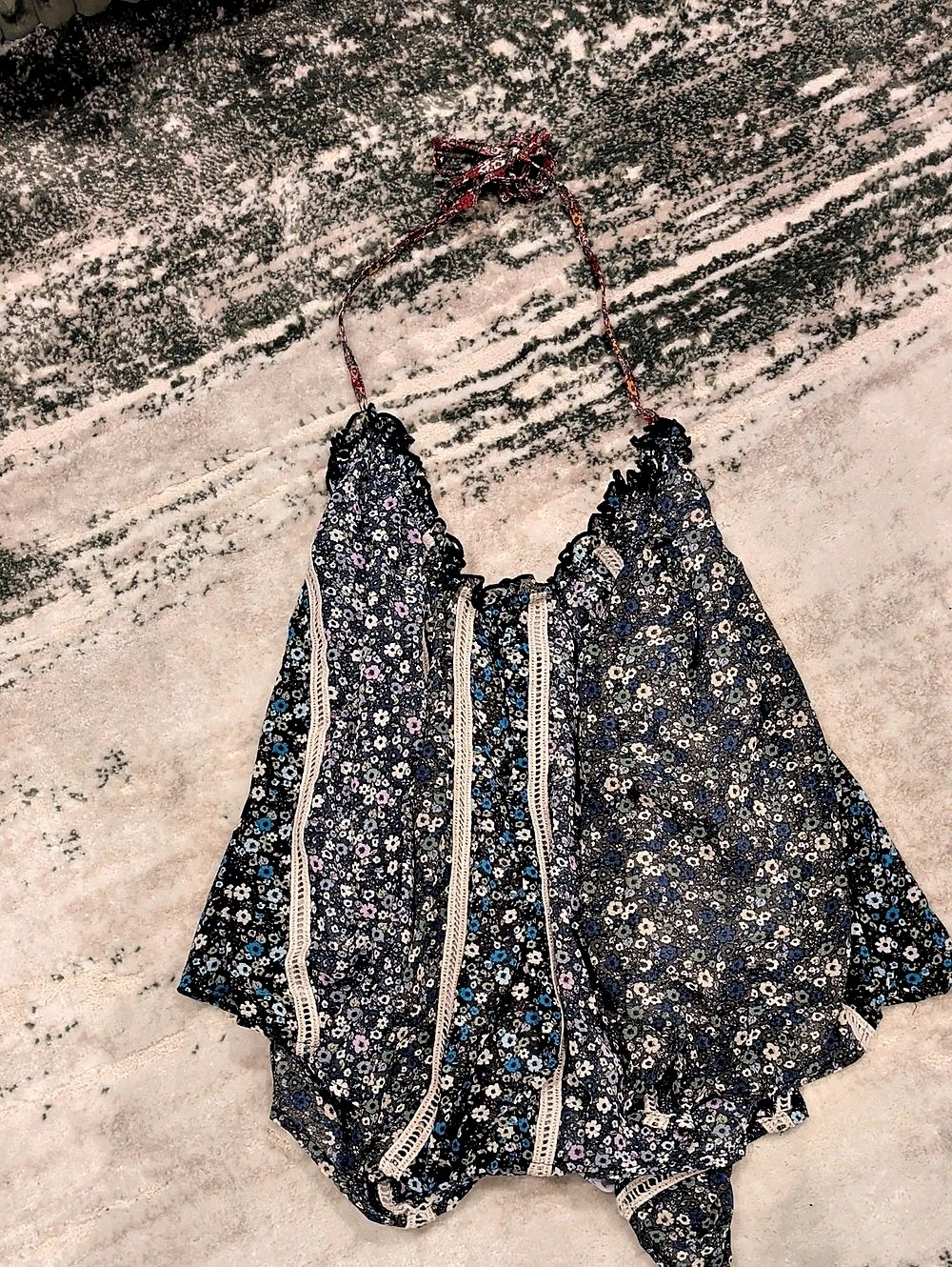 Free People Costa Printed Tank Floral  Size Small NWT